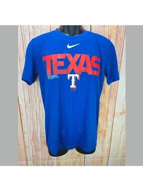 Texas Rangers Nike Dri-Fit Blue Texas T-shirt Small